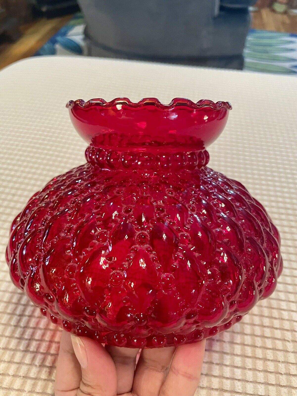 Vintage Hurricane Glass Shade Replacement 5”.5 
