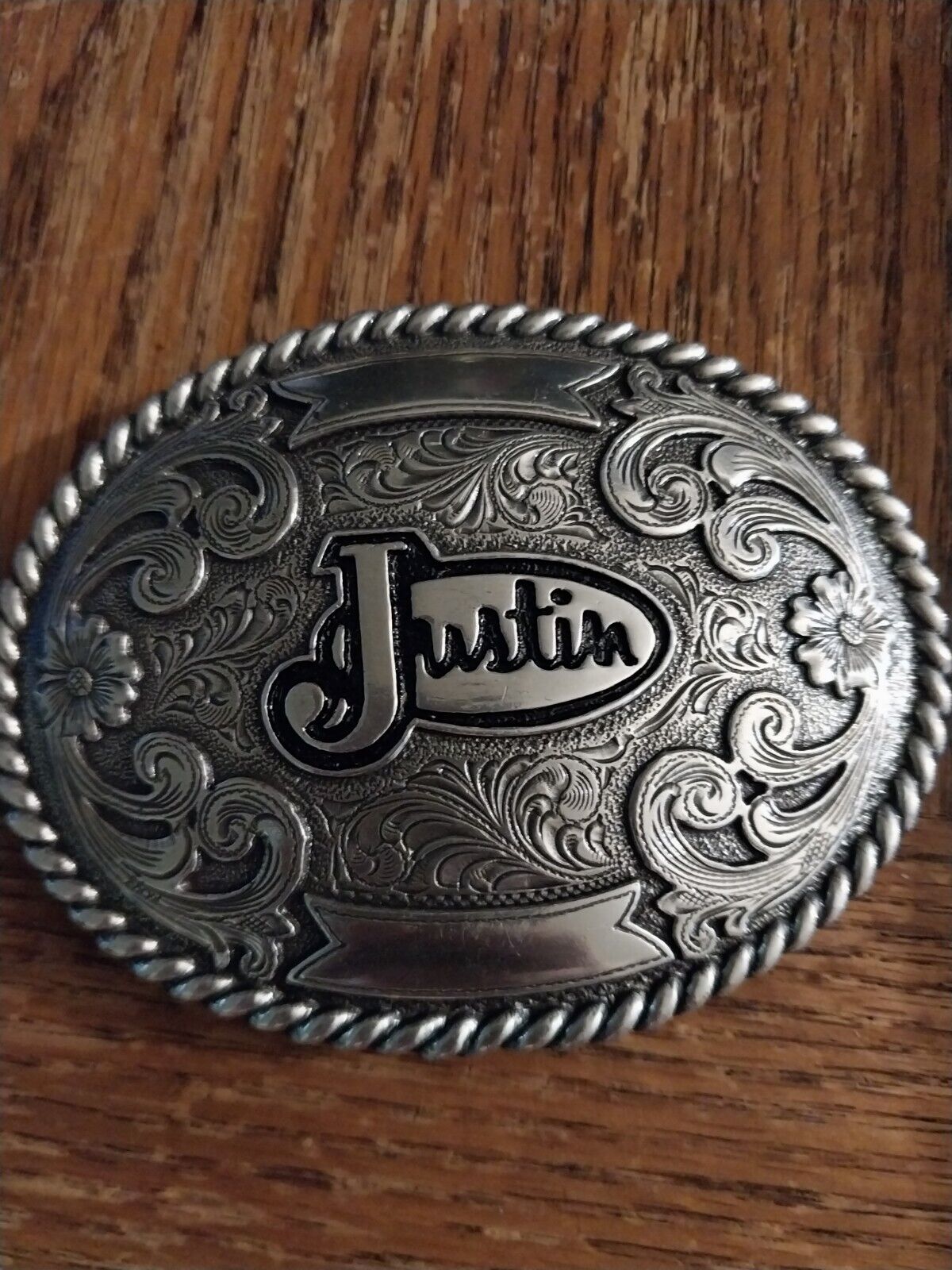 Justin Silver Belt Buckle