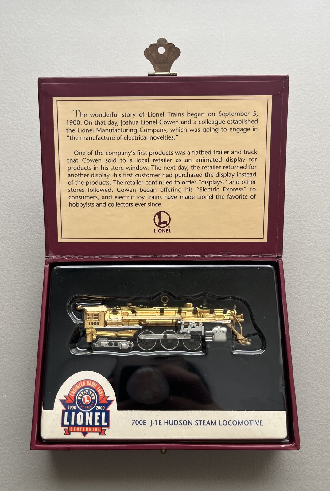 Hallmark Lionel 100th Anniversary 700E J-1E Hudson Steam Locomotive Ornament