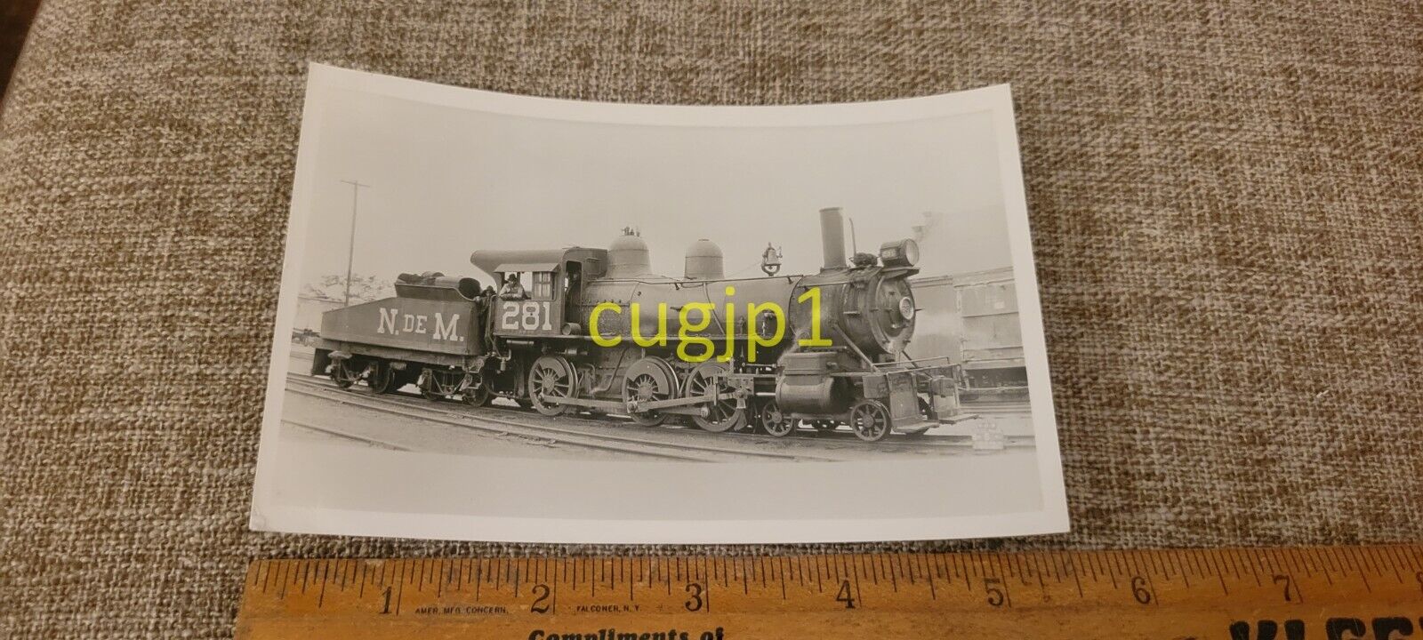 R34 Train Photograph Locomotive Engine RPPC N DE M 281 F-21 SCHEN 3891-1892