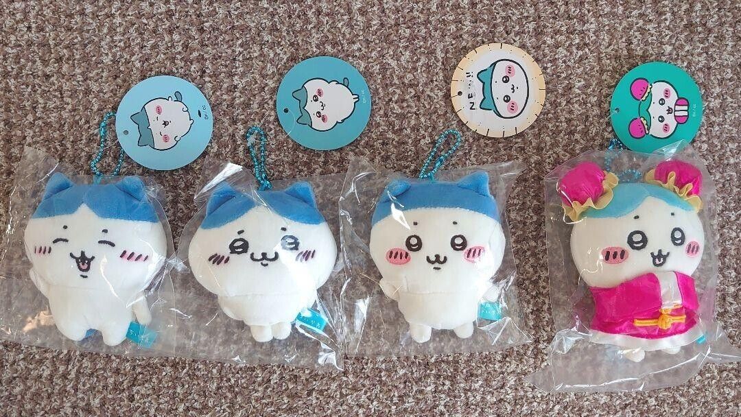Chiikawa Hachiware Moon Face Mascot Plush Set Of 4 From Japan