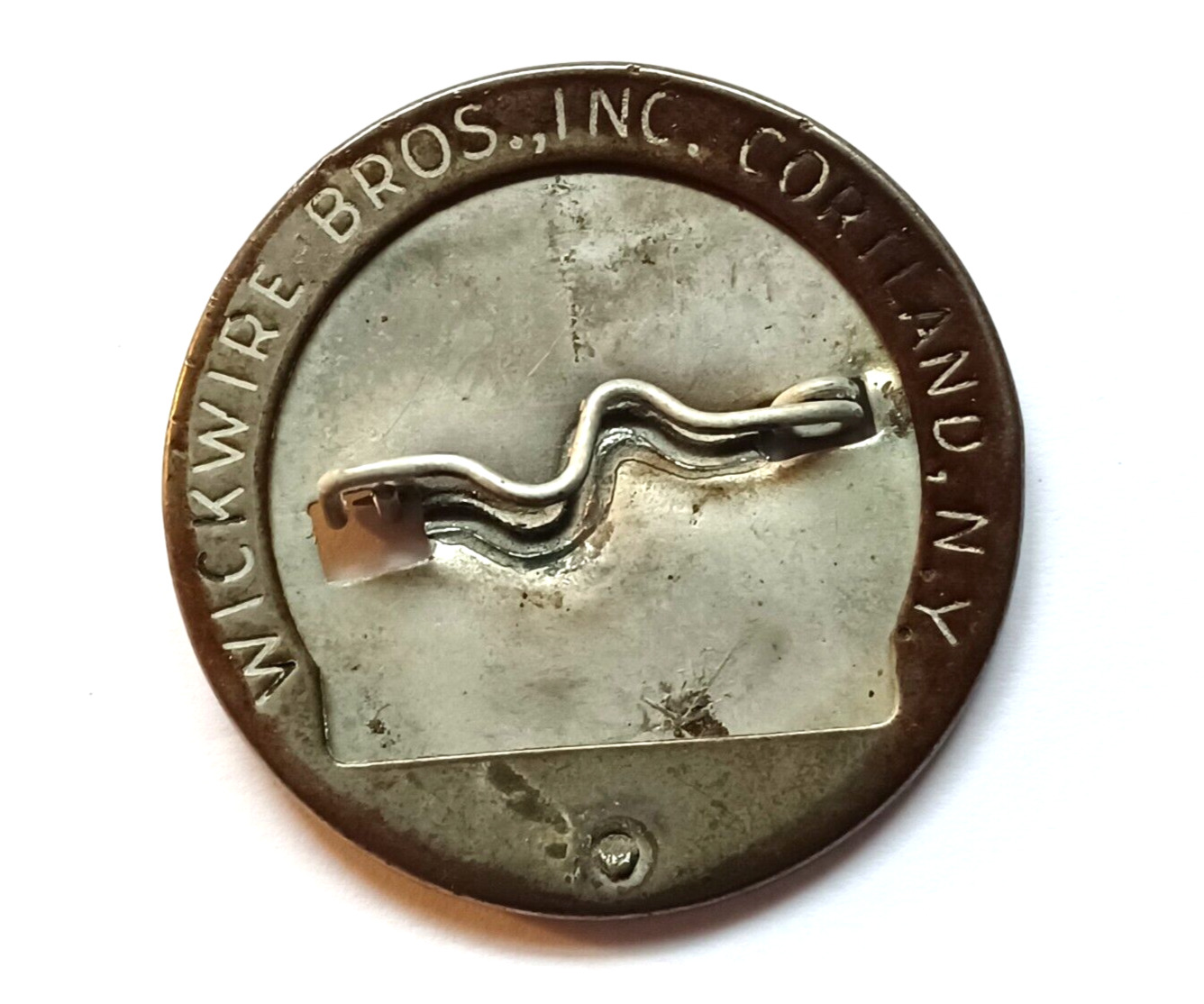 Vintage Wickwire Bros. Inc. Cortland N.Y. Employee Badge