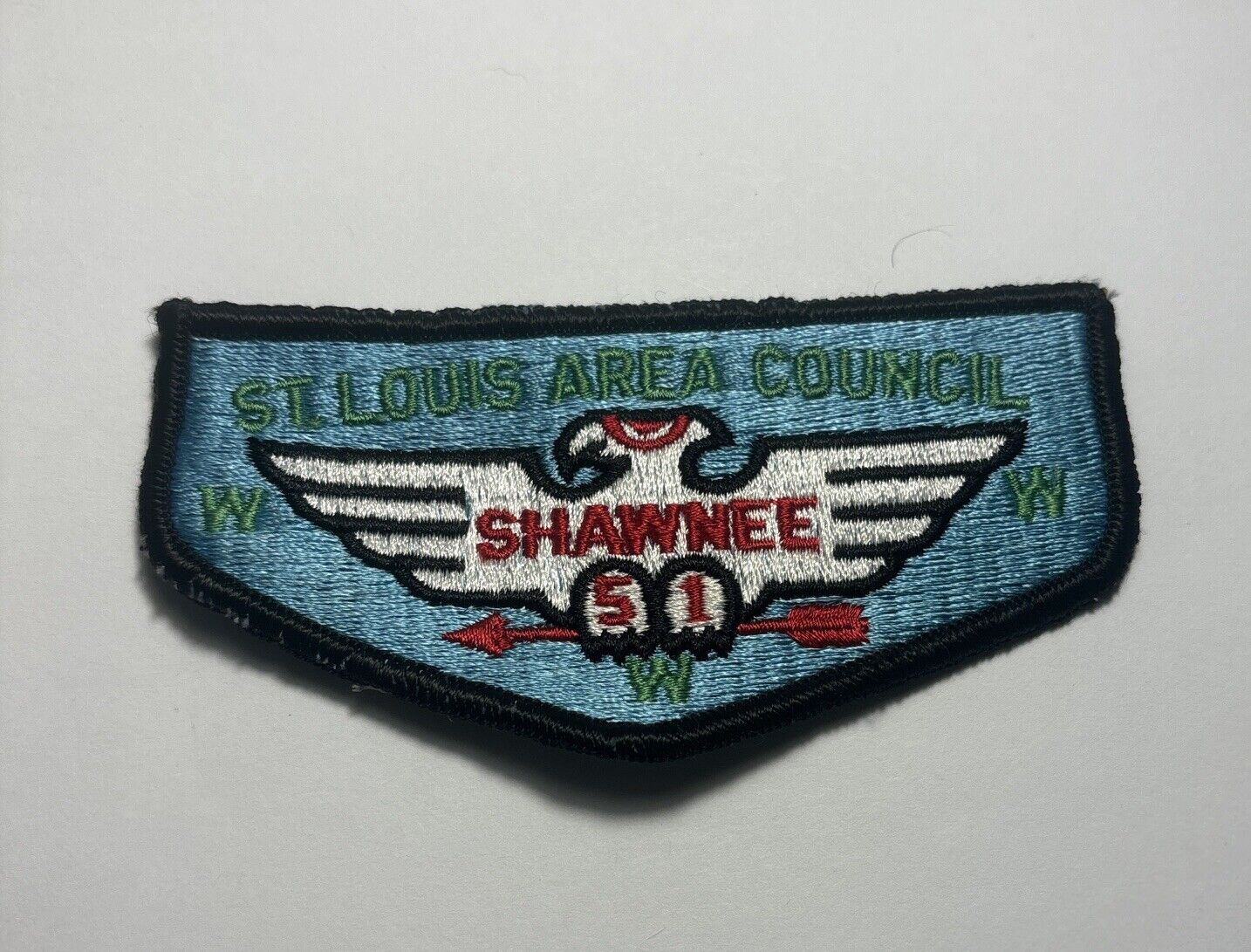 Vintage 1970’s Shawnee Lodge 51 St. Louis Council OA Lodge Flap Boy Scouts BSA