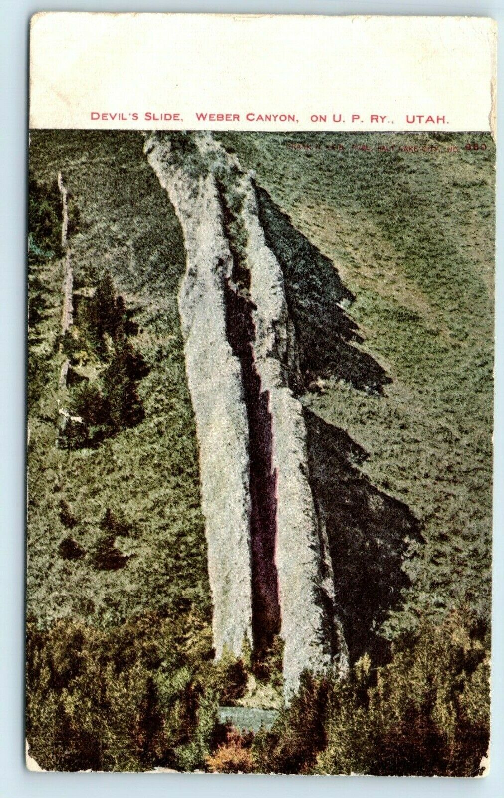 Postcard Devil\'s Slide, Weber Canyon, UT 1907 L96