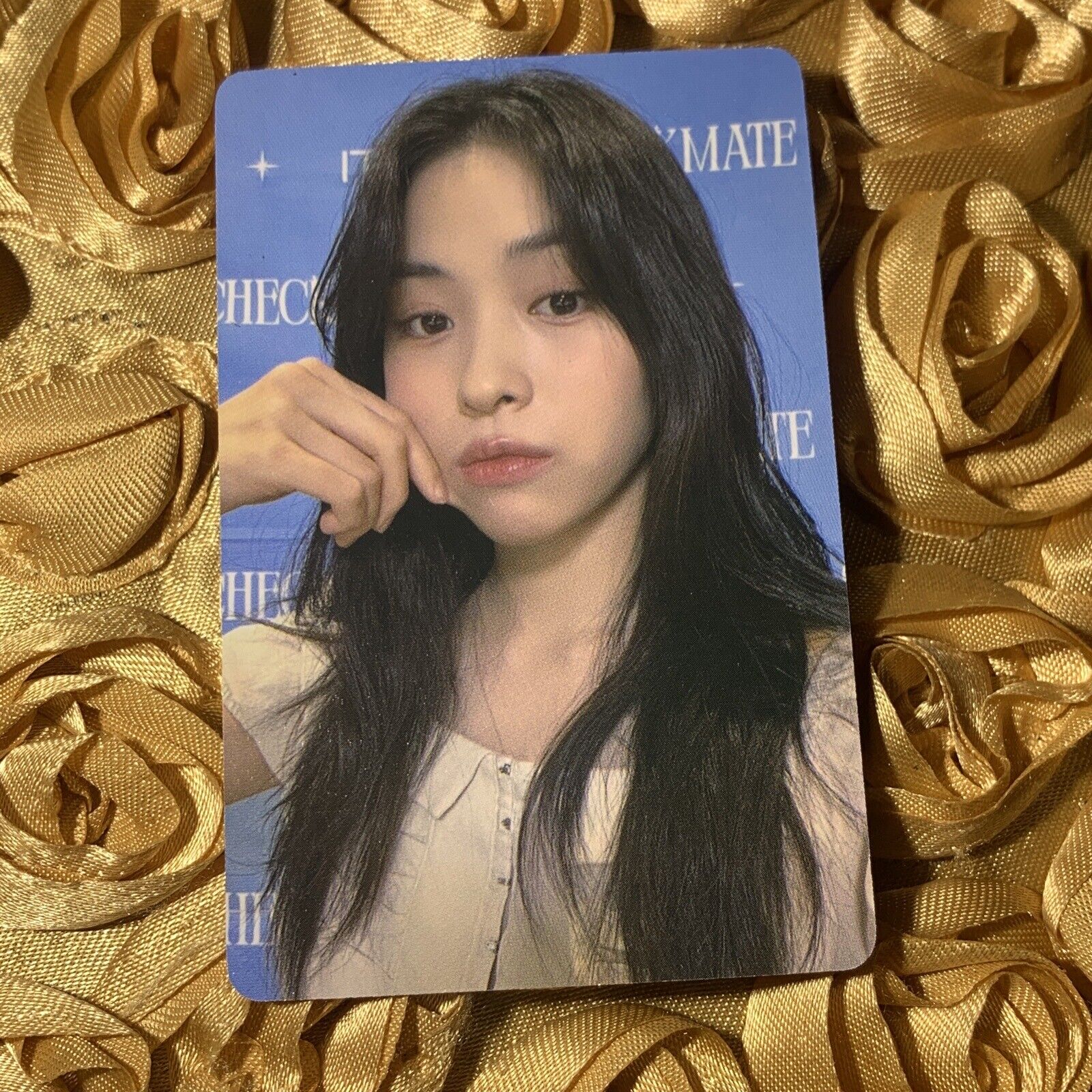 Ryujin ITZY Purple Graffiti Edition Celeb K-pop Girl Photo Card Blue