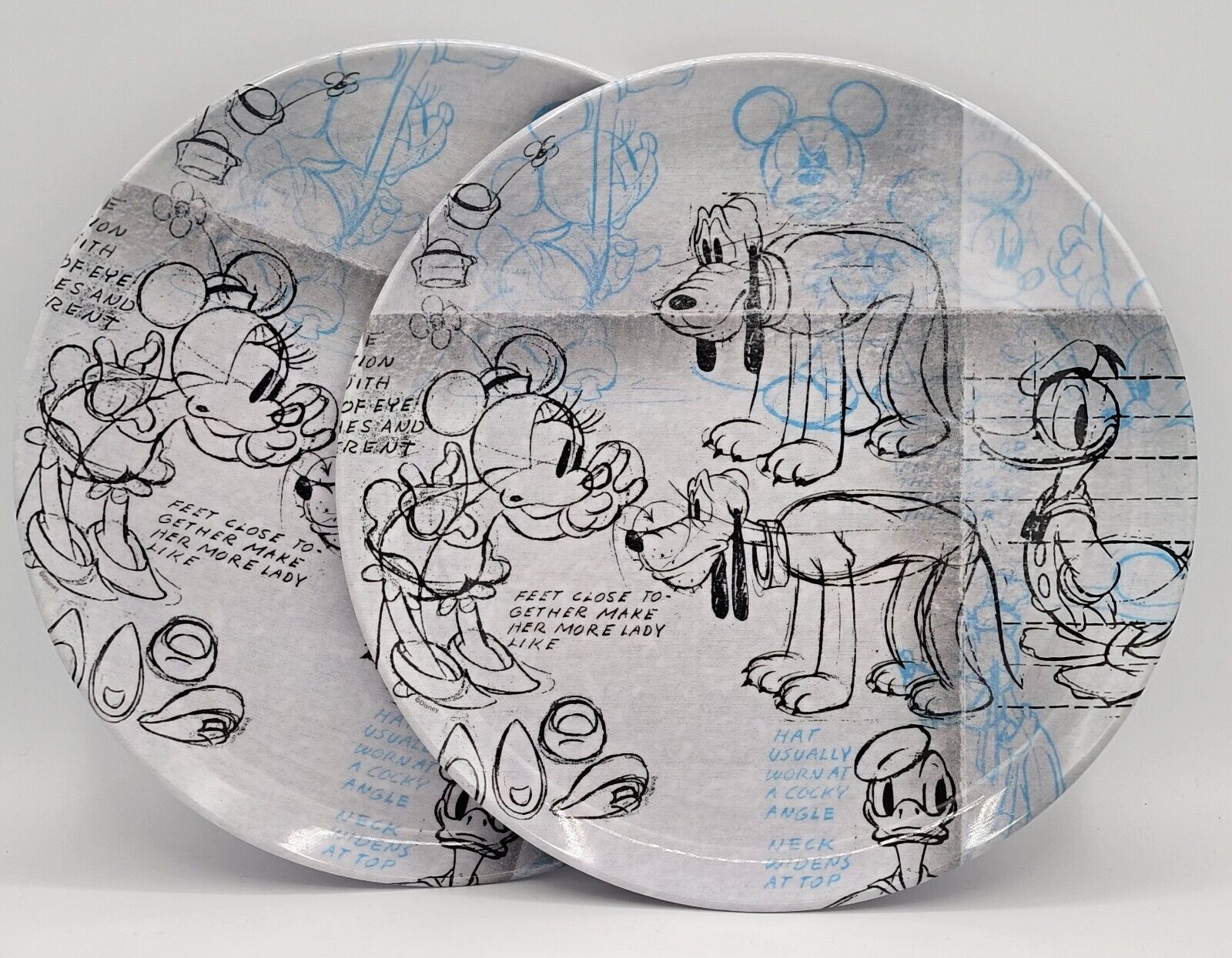 2 ZAK Designs Mickey Minnie Donald & Pluto Sketch 10\