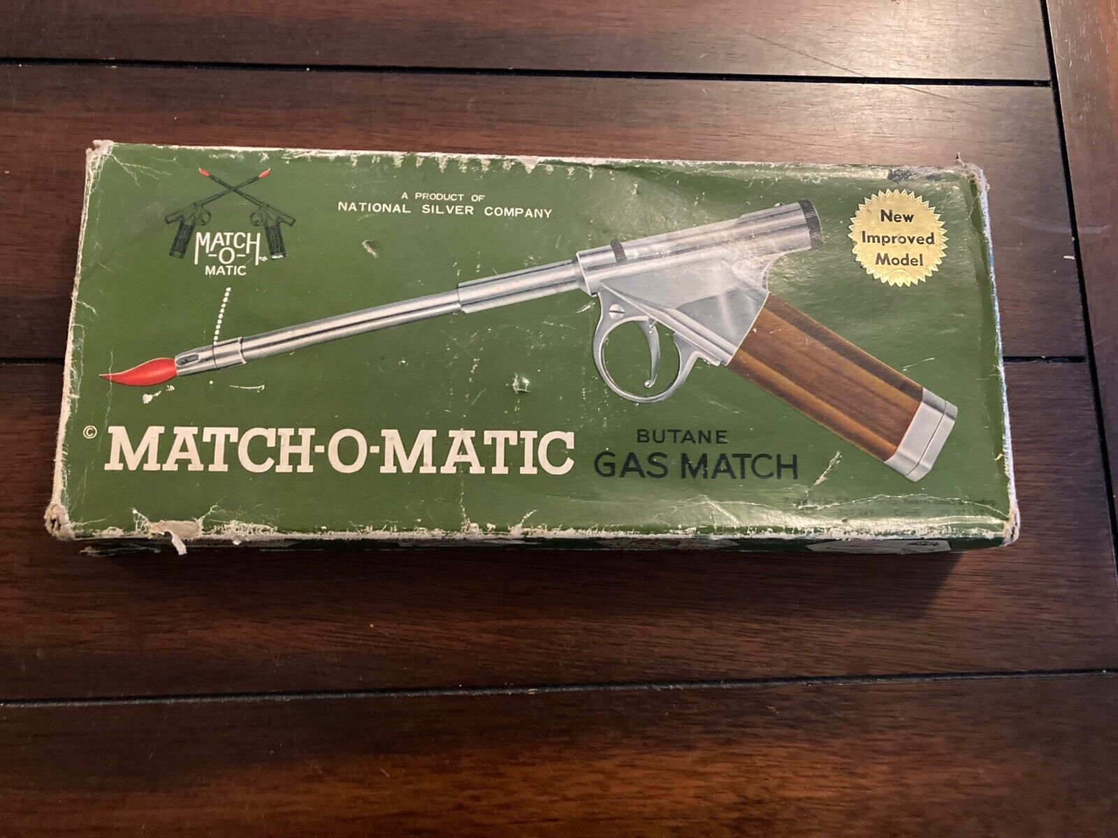 Vintage Match-O-Matic Butane Gas Match Lighter w Original Box