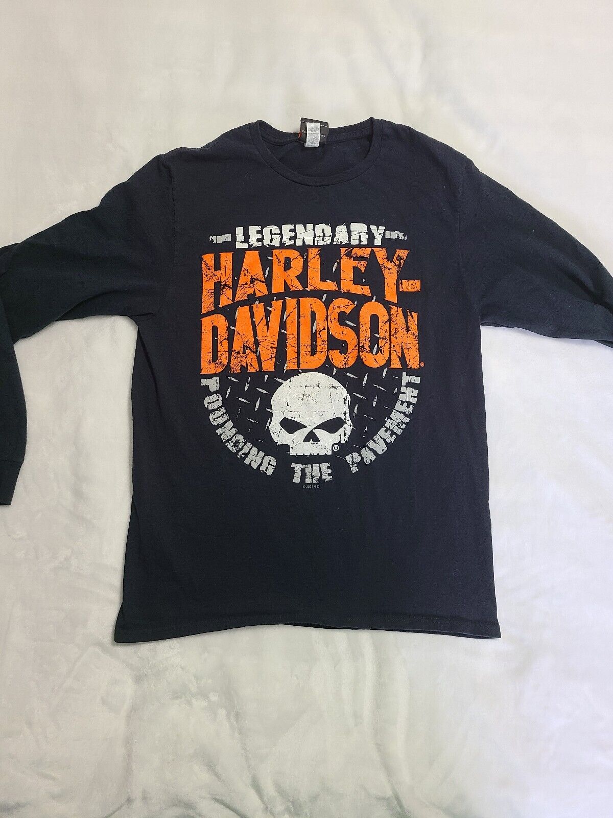 Harley Davidson T-Shirt Youth M Medium Long Sleeve 
