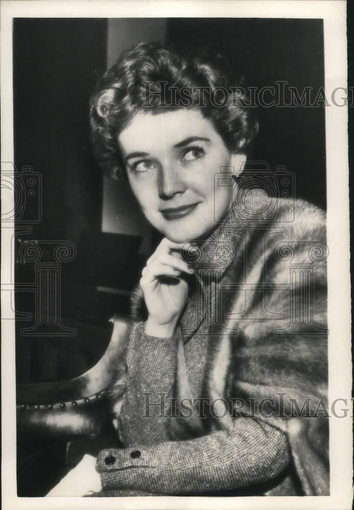 1955 Press Photo Polly Bergen appears in Los Angeles divorce court. - tub36943