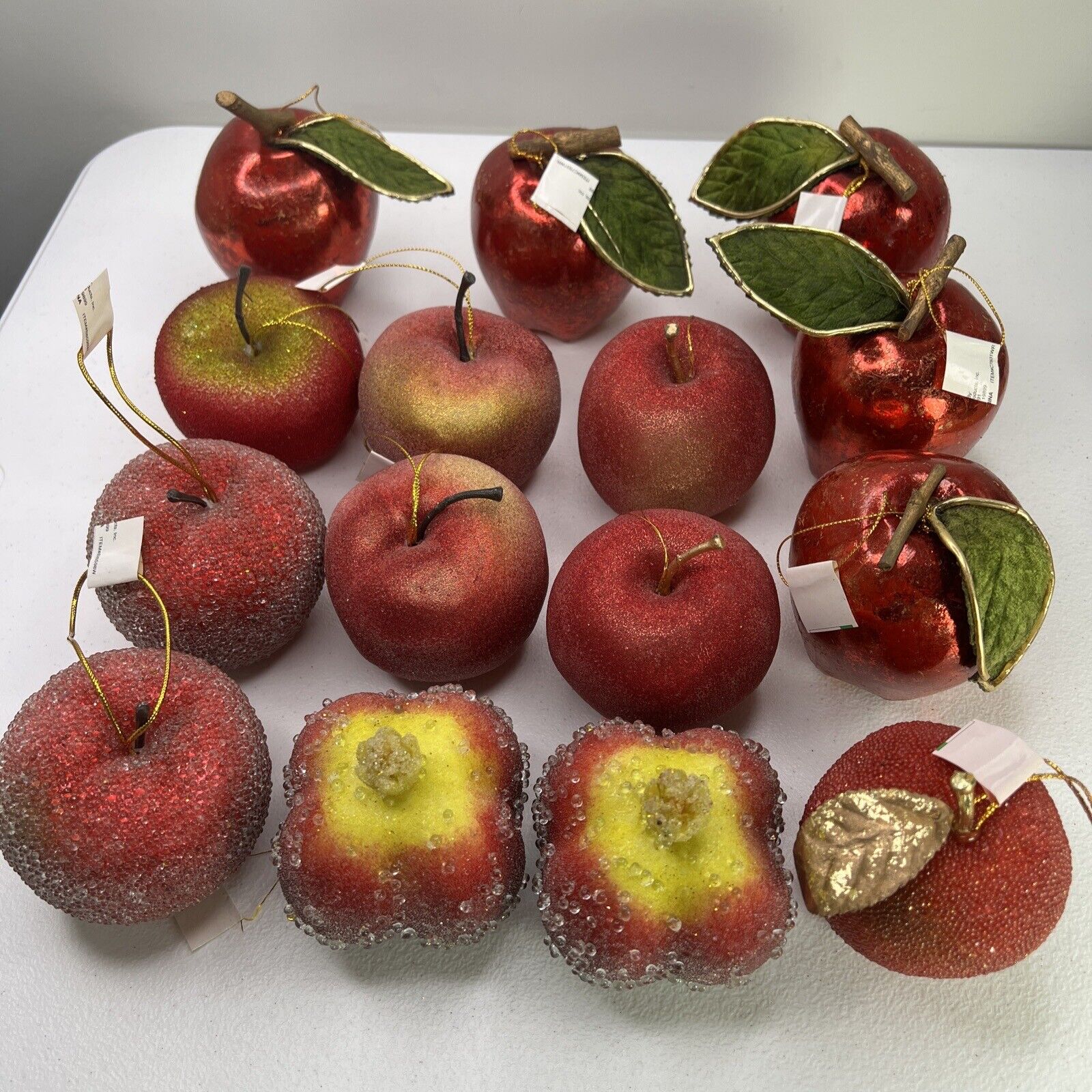 15 NEW Vtg NOS Apple Ornaments Variety Lot Apple Persimmon