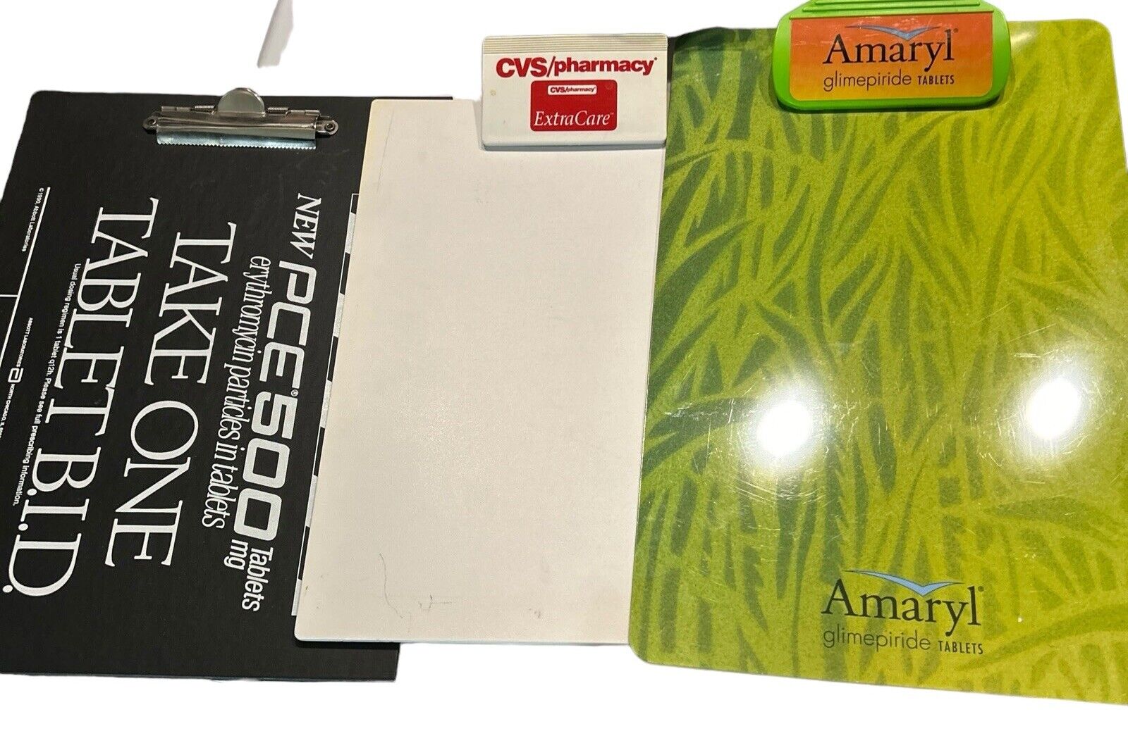 3 Vintage Early 90s Drug Rep Swag Advertising Promotional  Clipboards Collectib