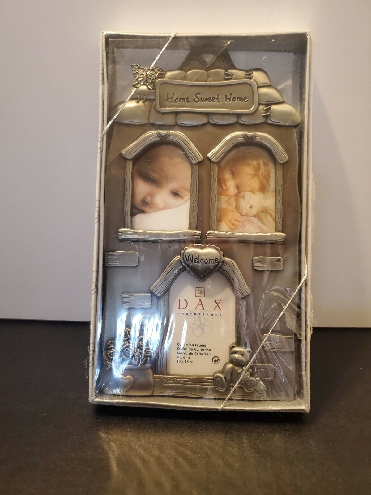 Home Sweet Home Welcome Dax, Three picture Frame. 5 inch X 9 Inch