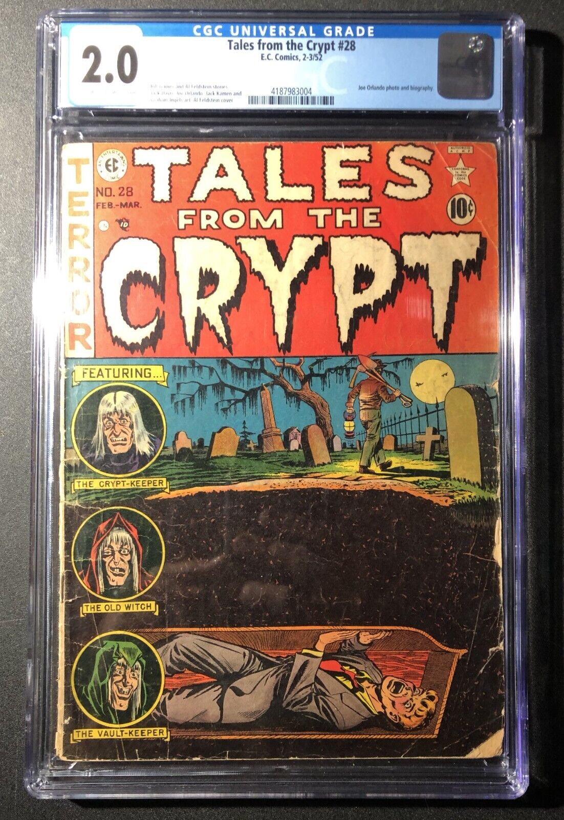 Tales from the Crypt #28 CGC 2.0 EC COMICS 1952 Golden Age Horror Buried-alive