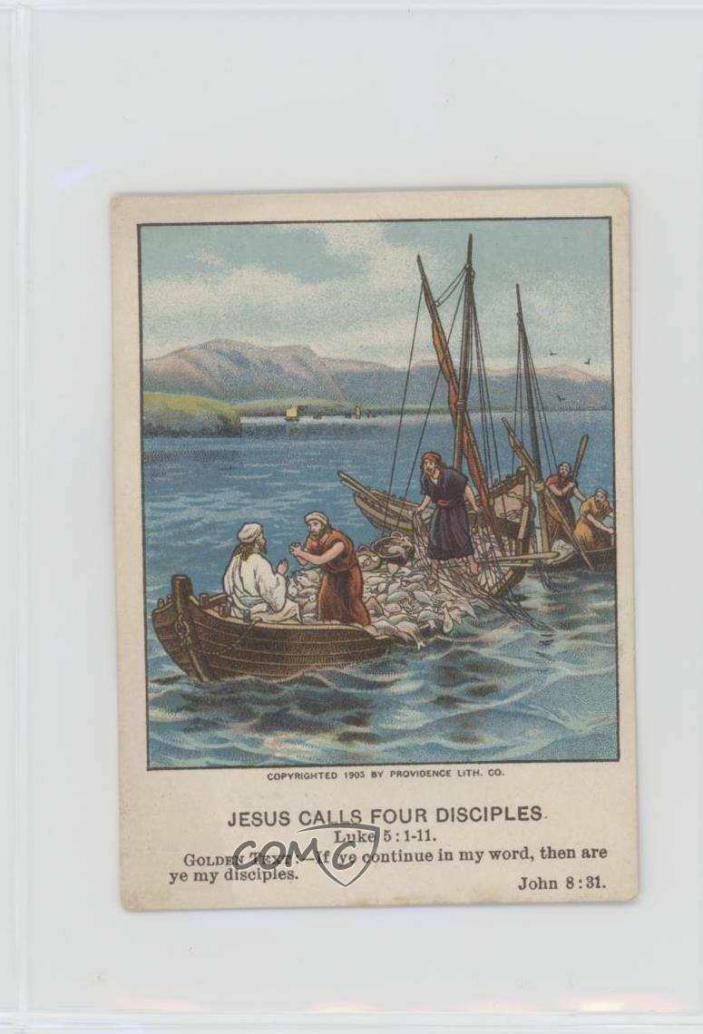 1878-1930 Little Pilgrim Lesson Pictures Jesus Calls Four Disciples #16-1-5 a8x