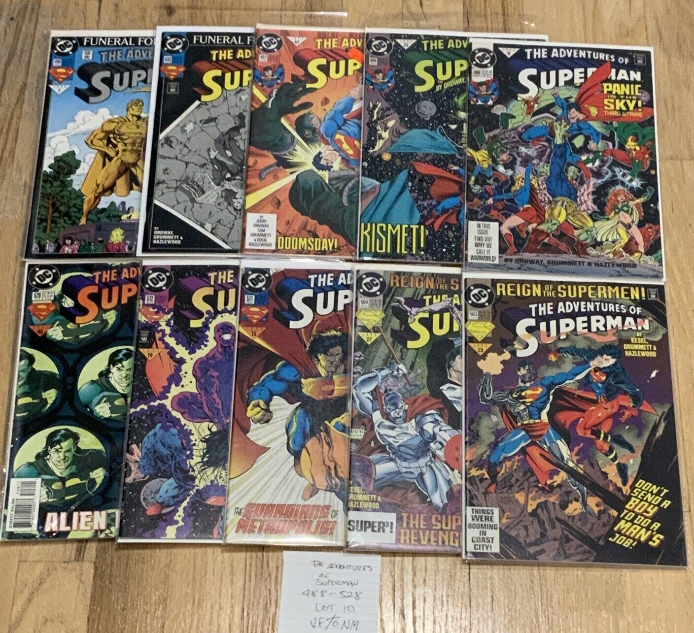 The Adventures Of Superman Mixed Lot Of 10 #488-528 VG to NM DC Comics