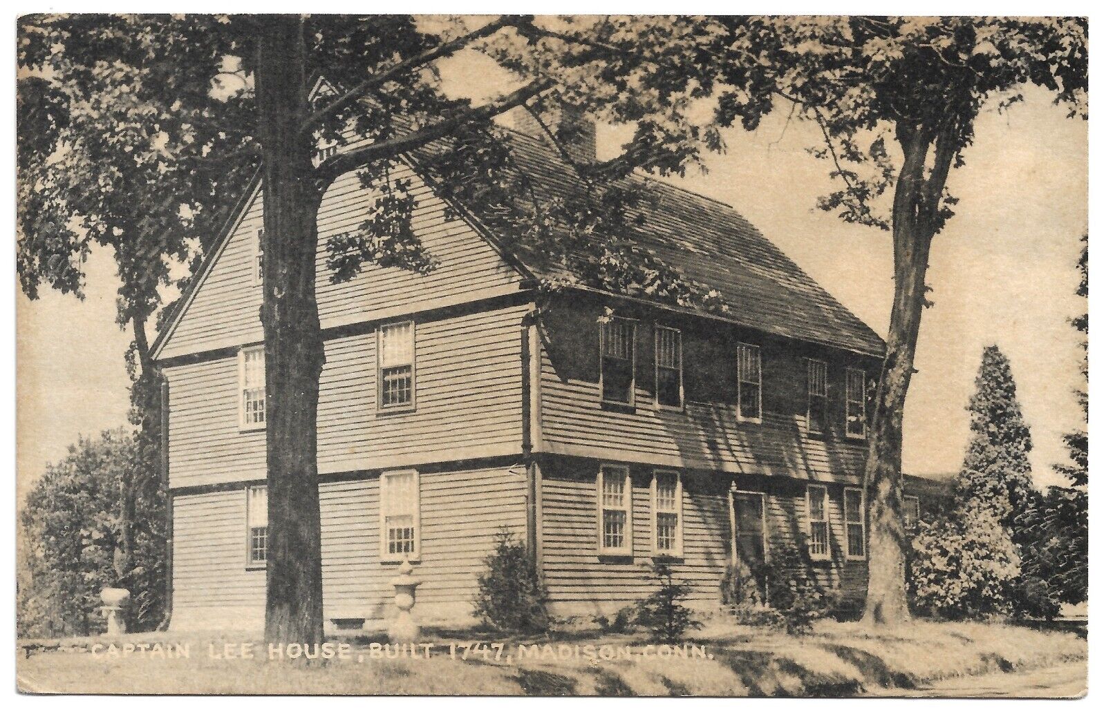 Madison Connecticut CT Captain Lee 3 Story House 1915 Vintage Postcard