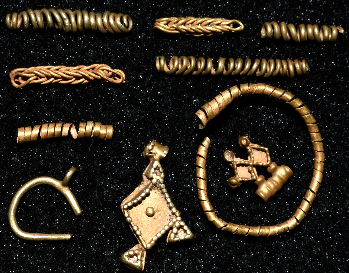 10 Ancient Roman & Greek Gold Ornament Beads Circa 300 BCE - 1st Century AD
