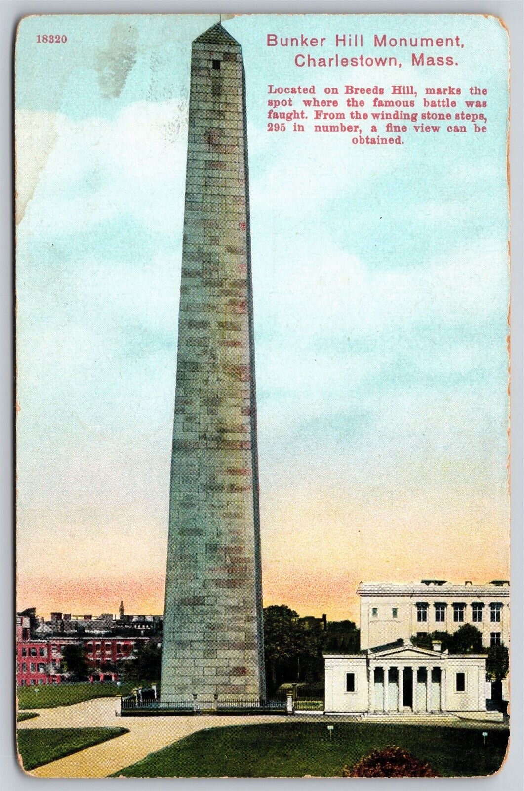 Postcard Bunker Hill Monument, Charlestown MA N140