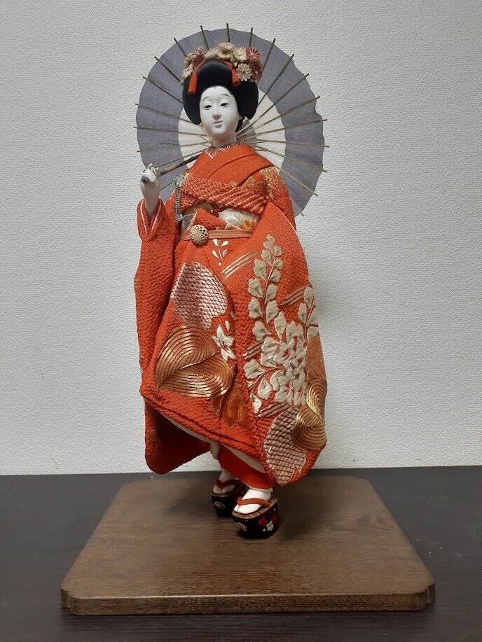 Japanese Traditional Maiko Doll in Luxurious Kimono Fabric - Handcrafted Collect