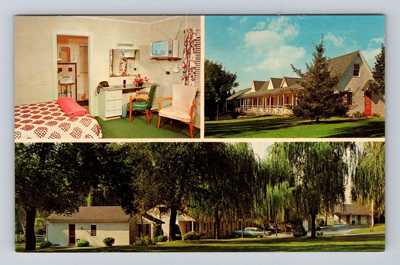 Lancaster PA-Pennsylvania, The Willows Motel, Advertising, Vintage Postcard