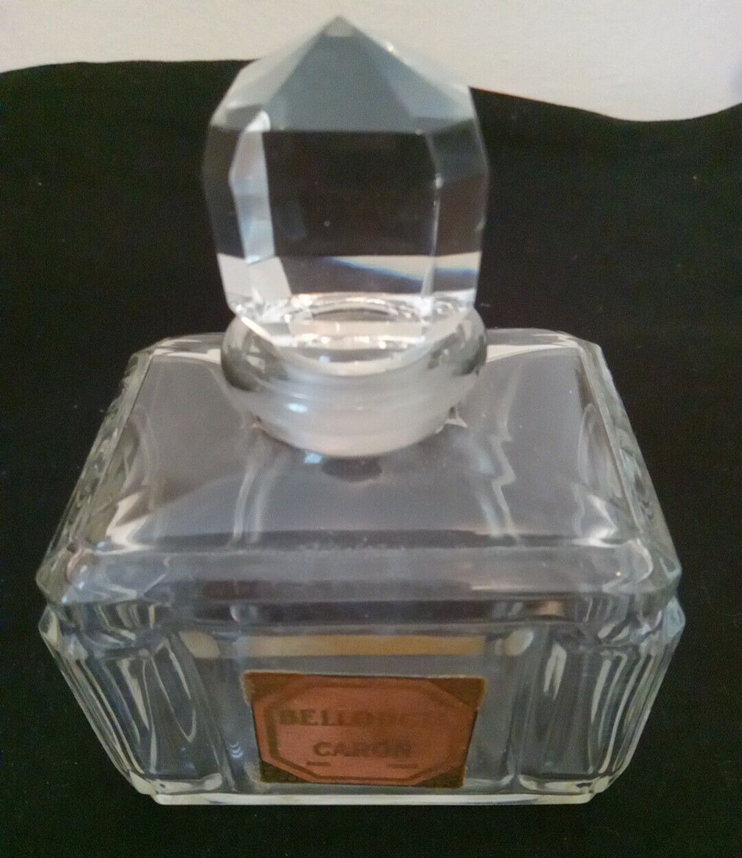 Vintage Bellodgia Caron Perfume Bottle Paris France, Circa 1920s-1930s Baccarat?