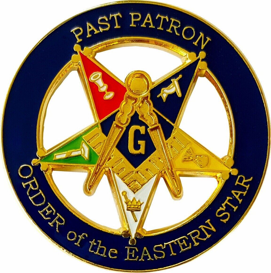 Masonic Large OES Order of the Eastern STAR Past Patron Lapel Pin