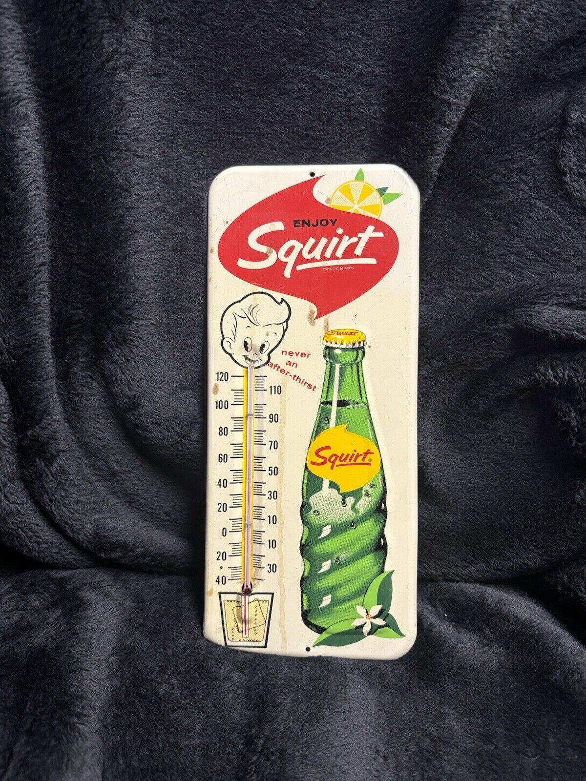 Vintage 1971 SQUIRT SODA Thermometer \