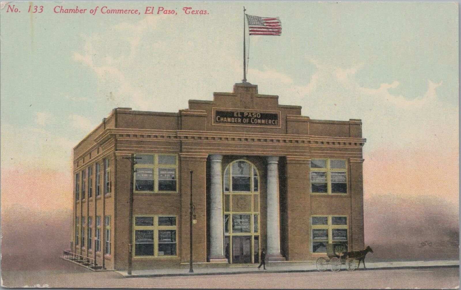 Postcard Chamber of Commerce El Paso Texas TX 