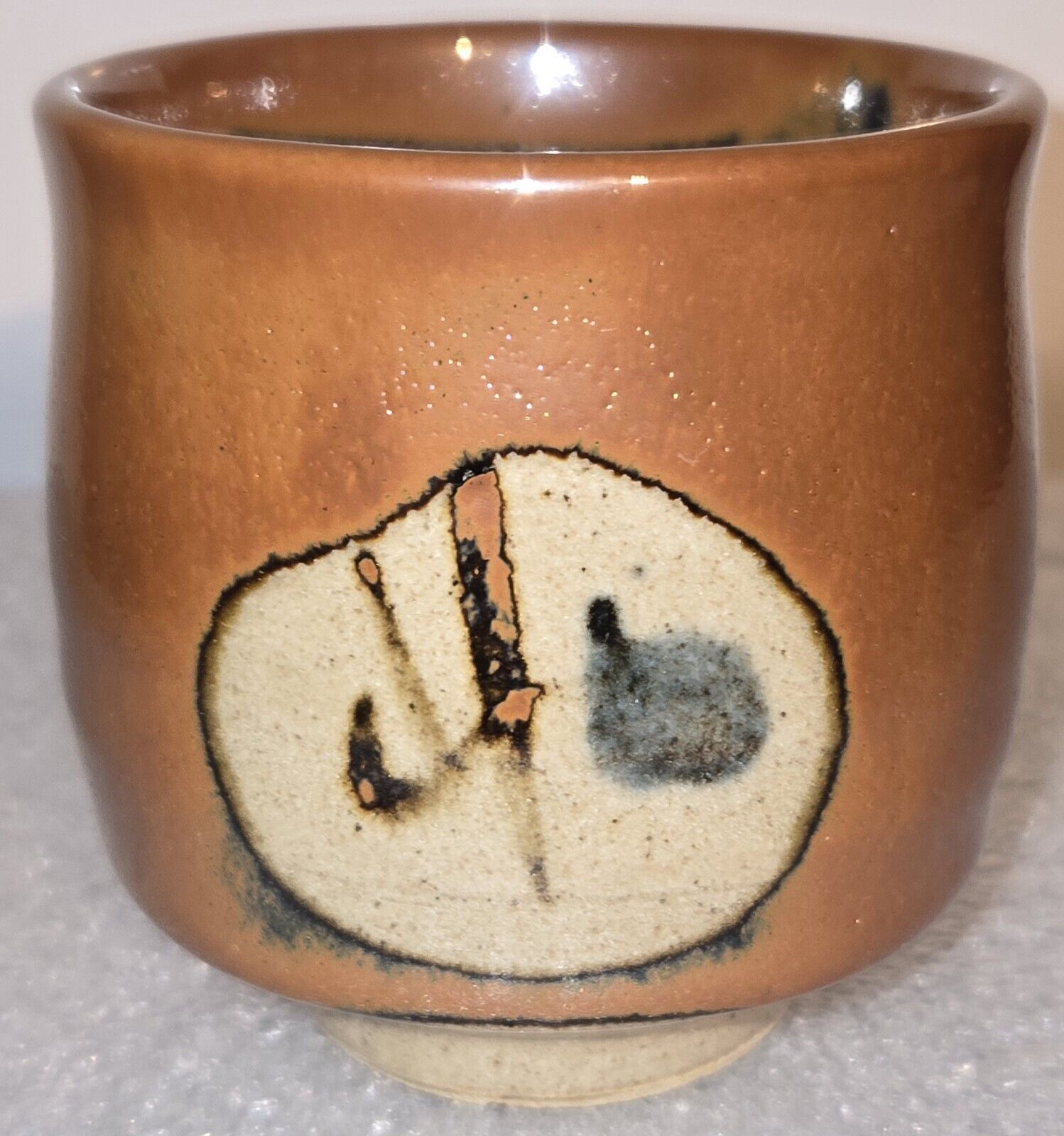 Mashiko Yaki Japanese Mid- Century Studio Pottery Yunomi Stoneware Teacup