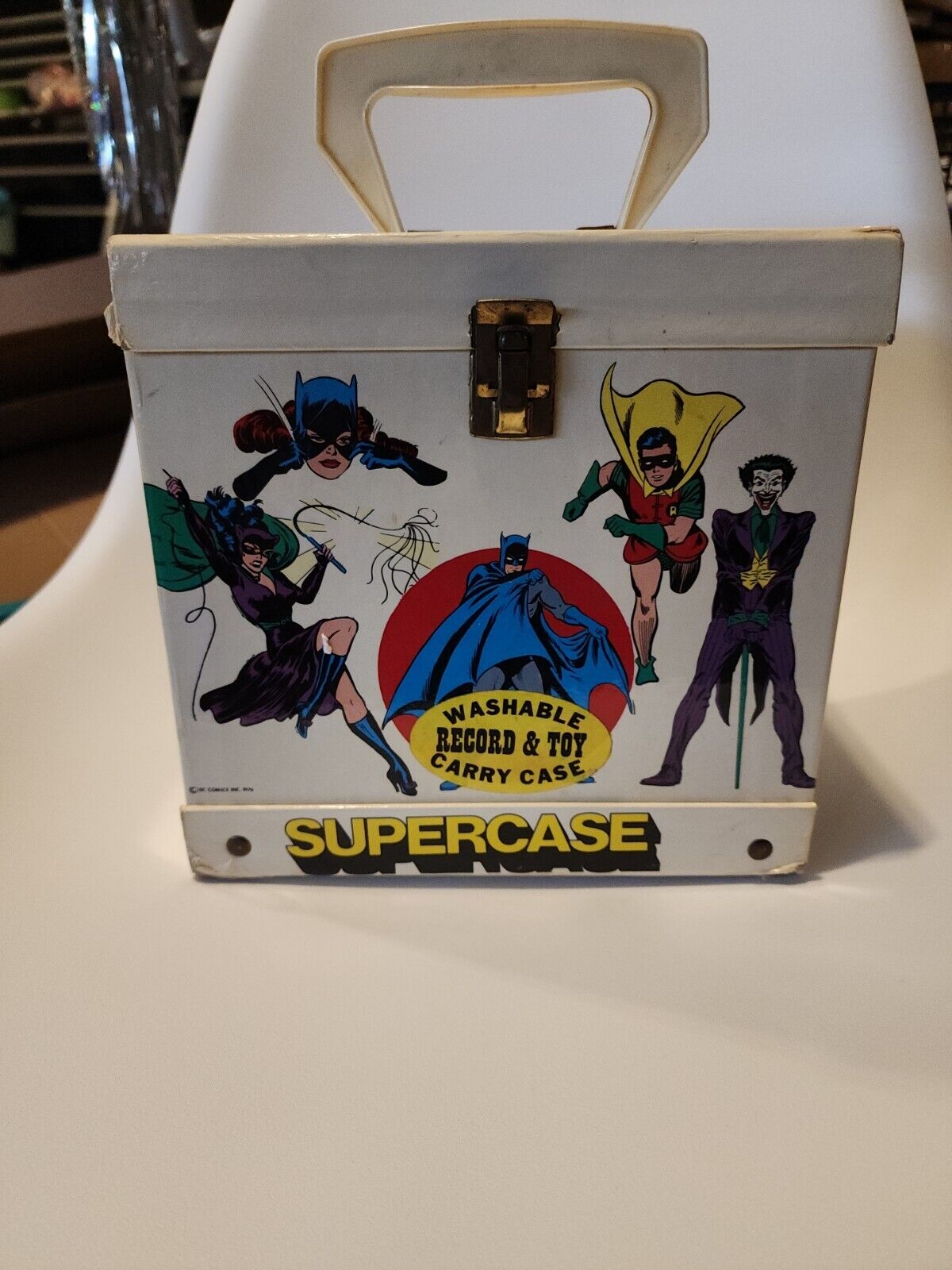 SUPERCASE DC COMICS 45 RPM RECORD HOLDER CASE 1976 BATMAN SUPERMAN JOKER BATGIRL