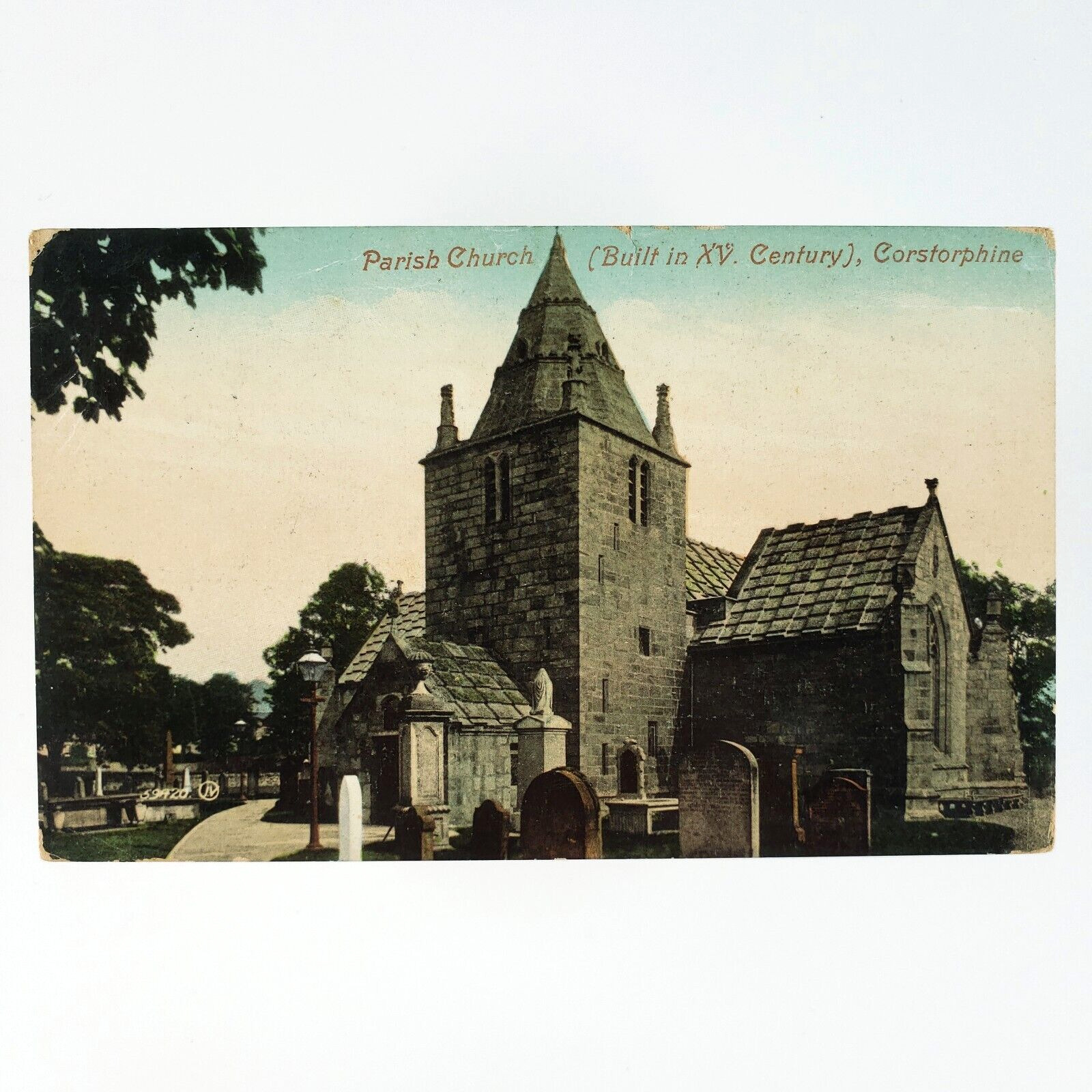 Corstorphine Old Parish Church Postcard c1915 Edinburgh Scotland Dower C3297