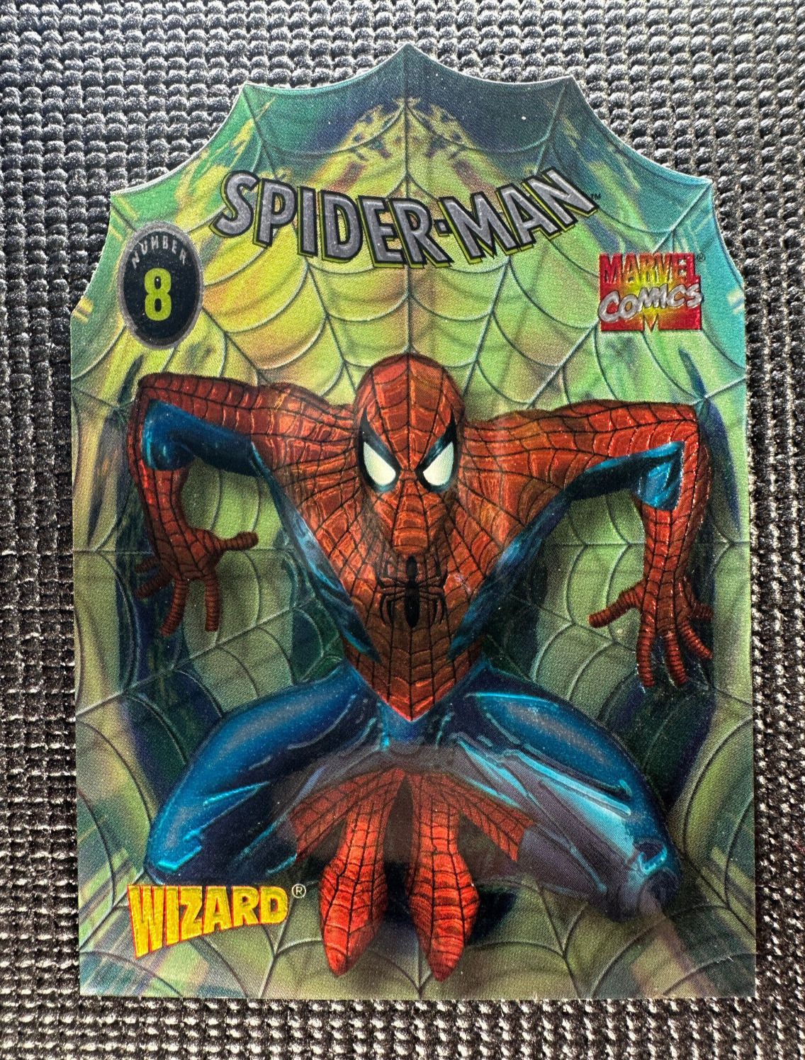 1996 Wizard Magazine Spider-Man Chromium Die Cut Promo #8 - MINT