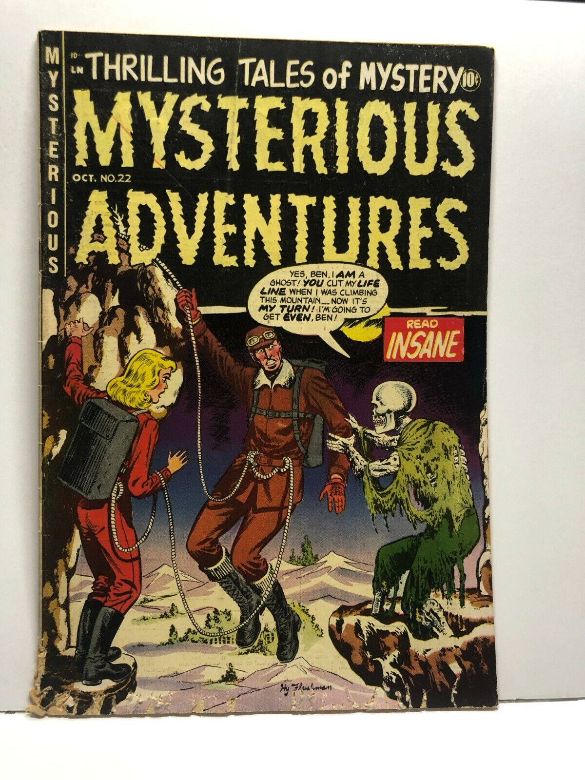 MYSTERIOUS ADVENTURES #22 GD COND SEE PICS RAT SCRATCHES PRE CODE HORROR