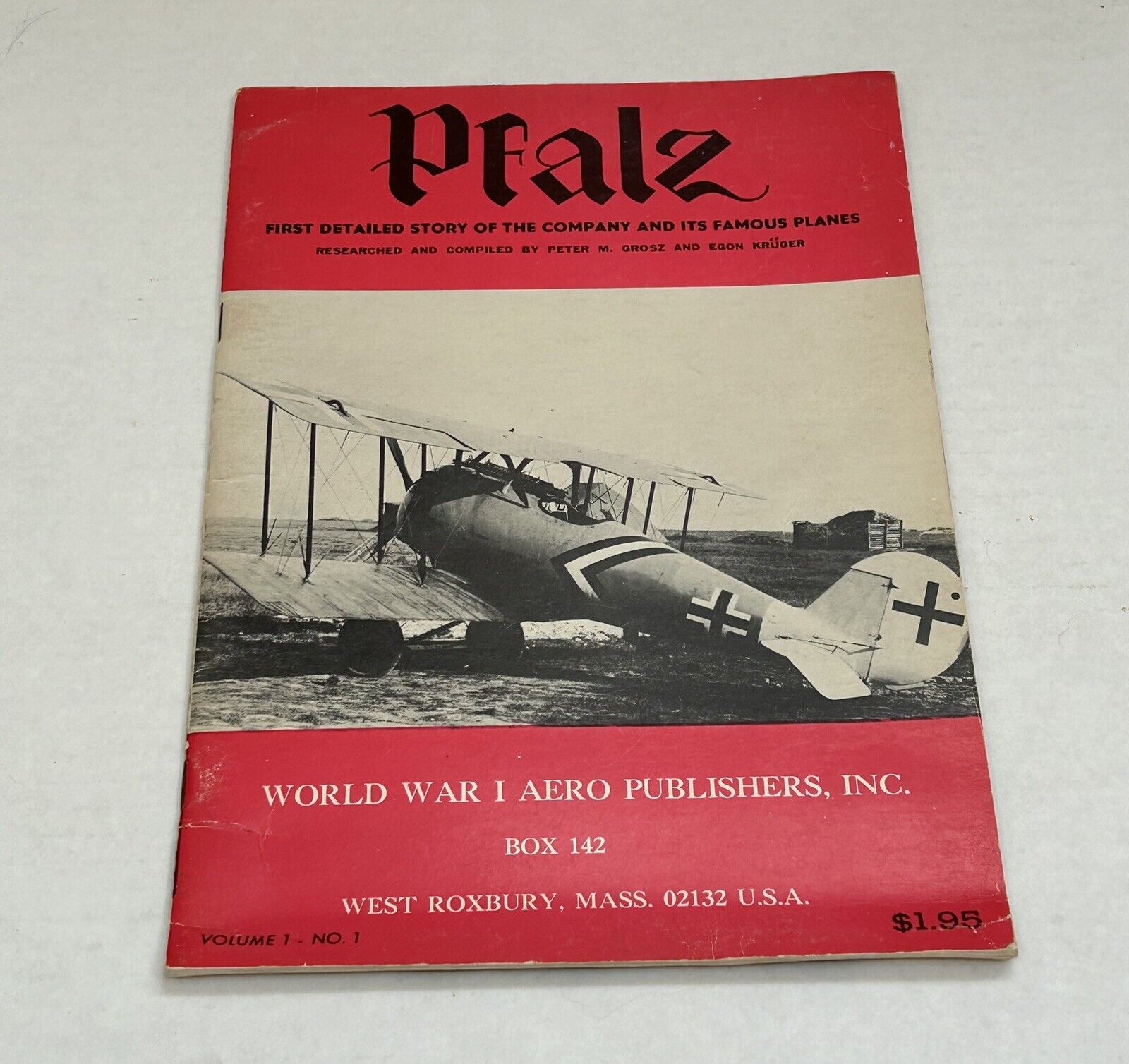 VINTAGE 1964 PFALZ WW1 WWI AERO PUBLISHERS Volume 1 aircraft airplane Germany
