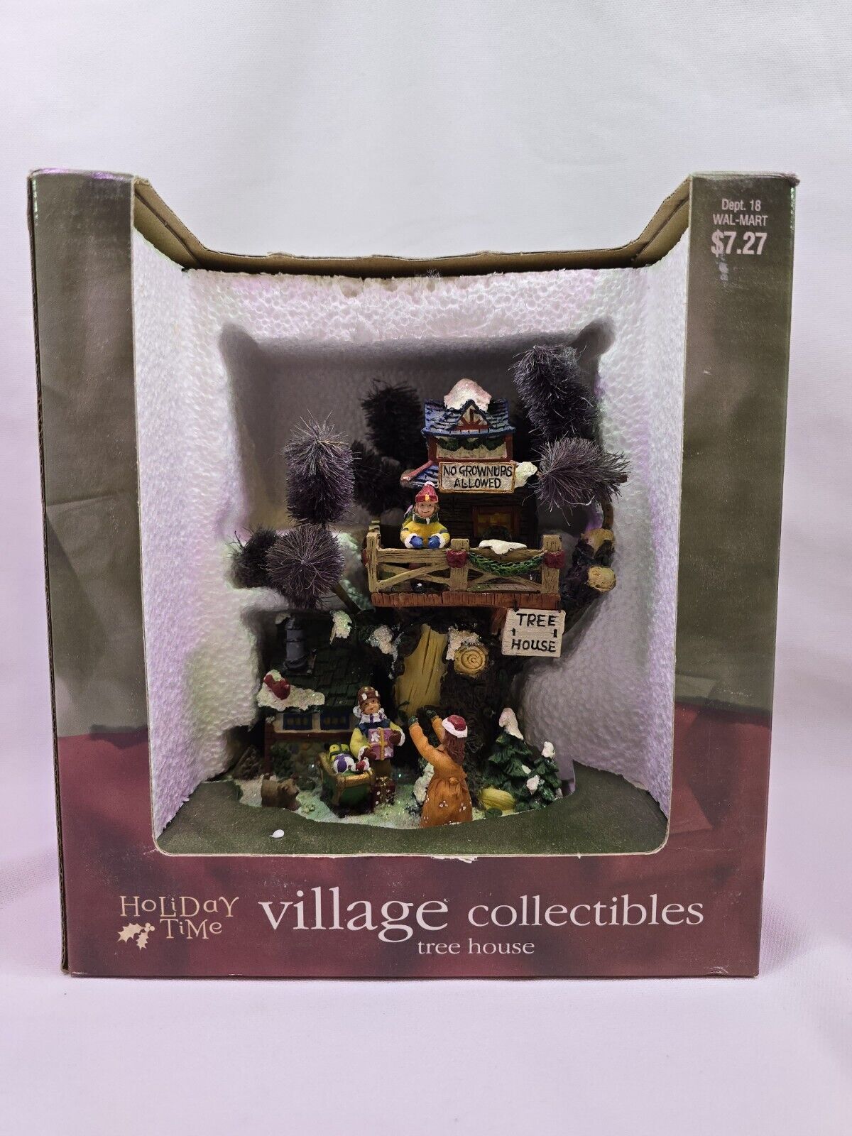 Holiday Time Christmas Village Collectibles Tree House Porcelain Decoration