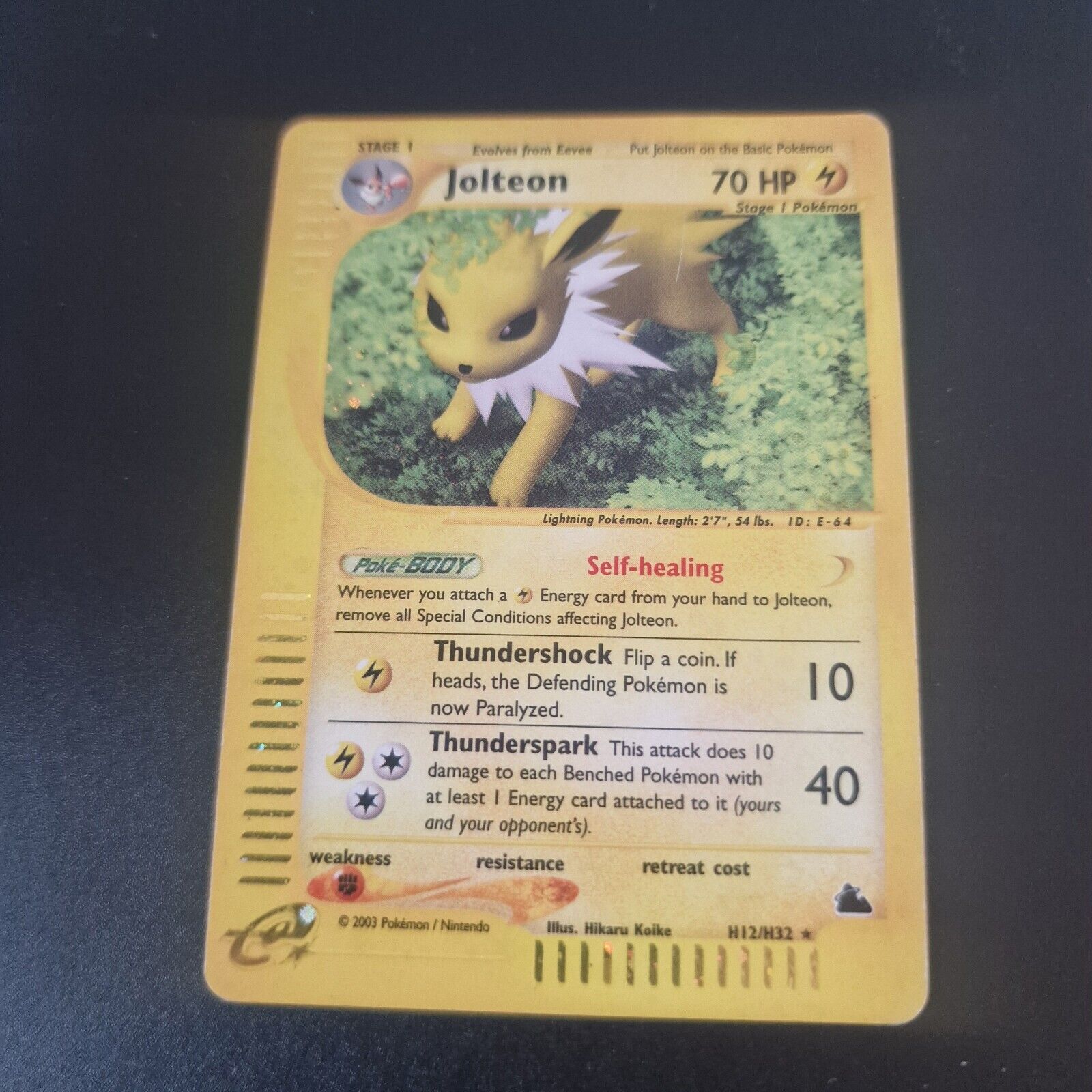 Pokemon Trading Card Game Skyridge Jolteon Special Holo H12/H32 