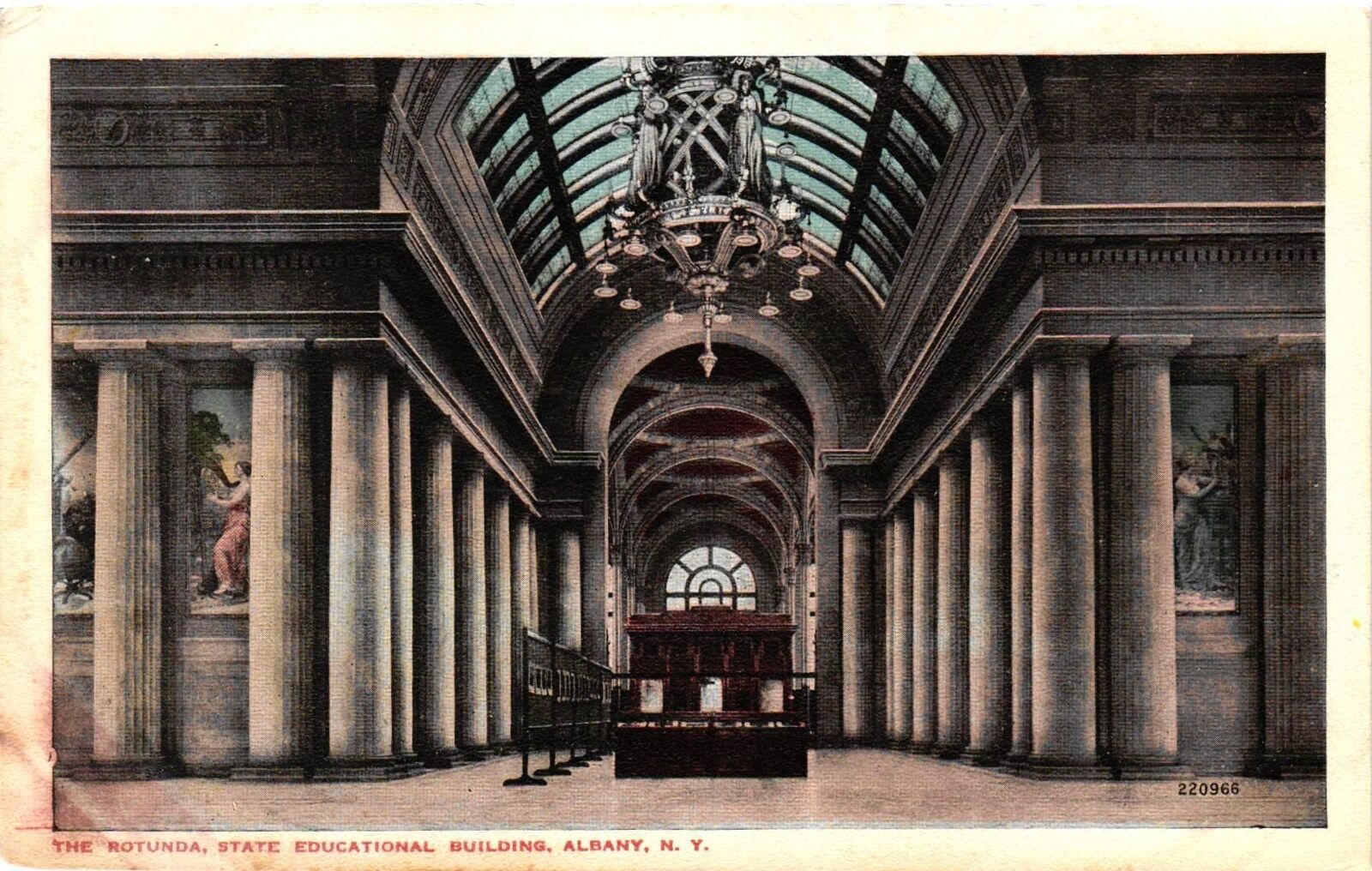 Vintage Postcard- The Rotunda, State Educational Building, Albany, NY