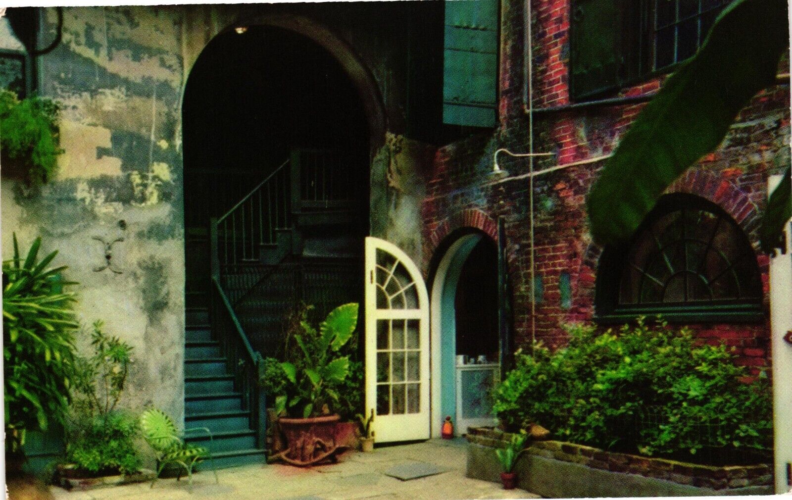 Brulatour Courtyard At 520 Royal St. New Orleans LA Vintage Postcard c1950