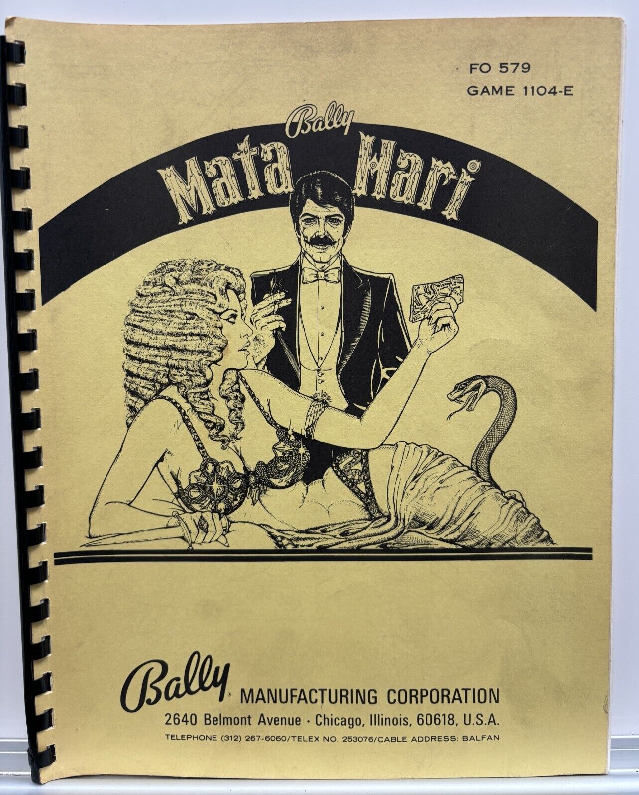 ORIGINAL-BALLY-MATA HARI-INSTALLATION & GAME OPERATION INSTRUCTIONS