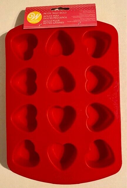 Mini Hearts 12-cavity Silicone Candy Cake Soap Mold Wilton #2105-4860