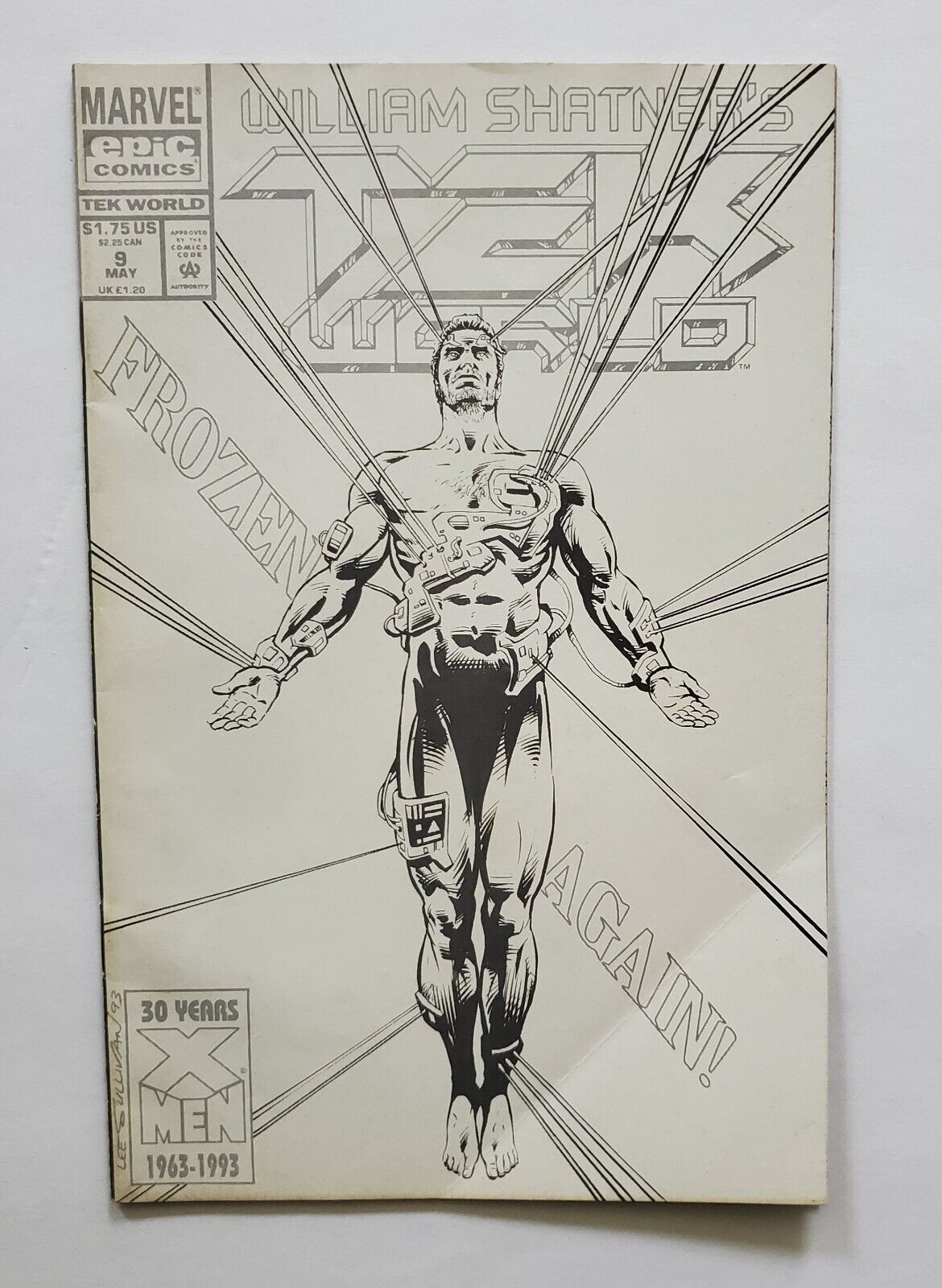 William Shatner’s TEK WORLD #9 May 1993 Sketch Cover Marvel Comics