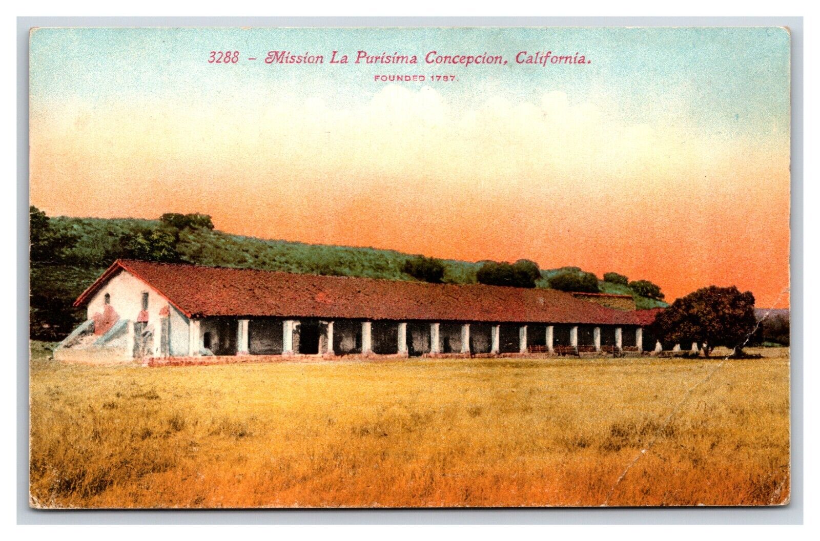 La Purísima Mission Concepción Lompoc CA California UNP DB Postcard O14