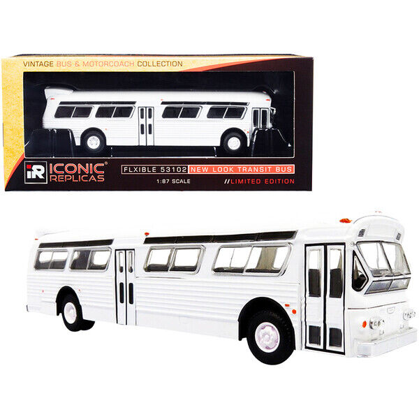 Flxible 53102 Transit Bus with A/C Unit Blank White \