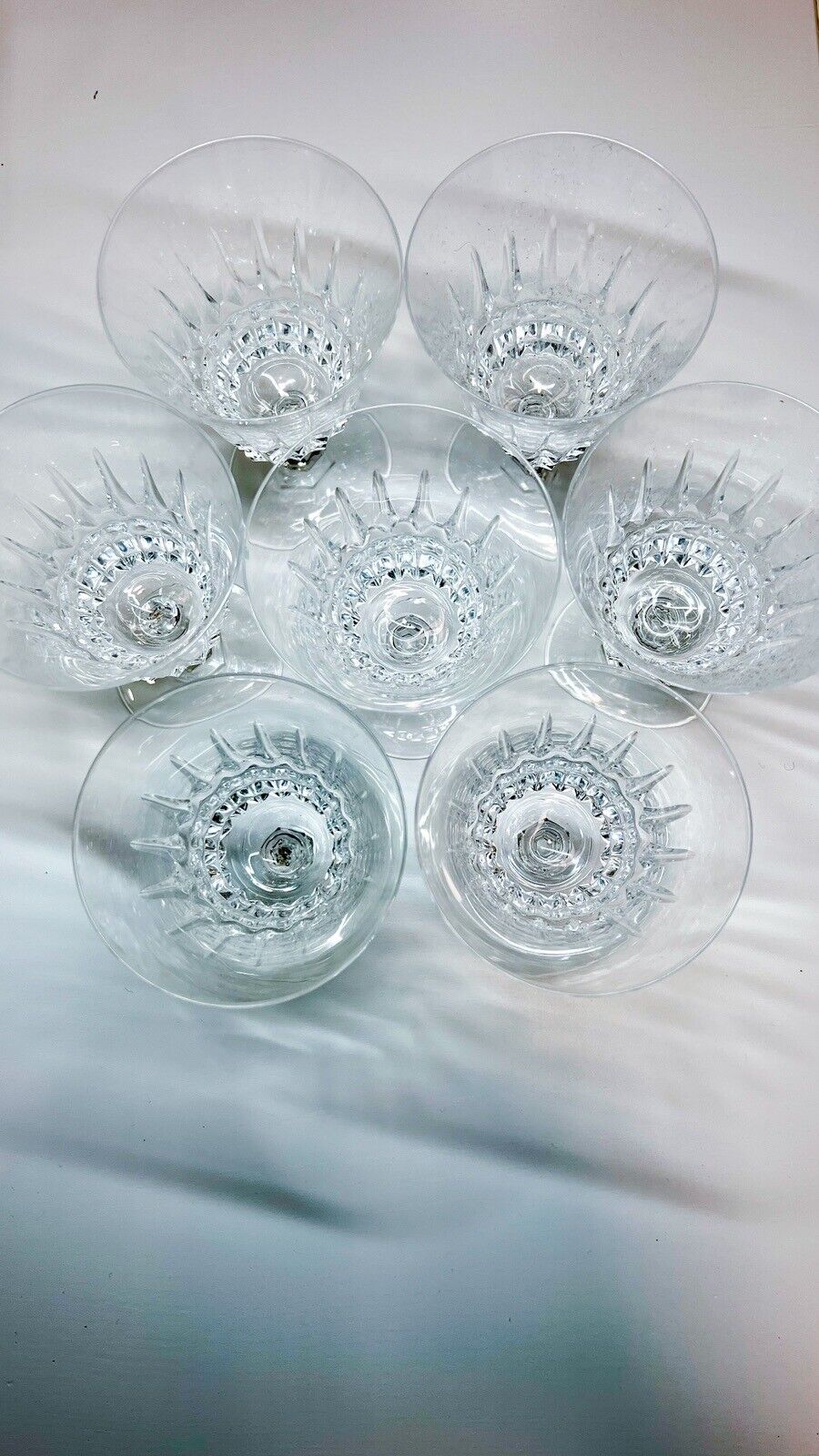 W. M. Dalton Cherbourg French Lead Crystal Glasses #1 Goblet Set of 8 W/box