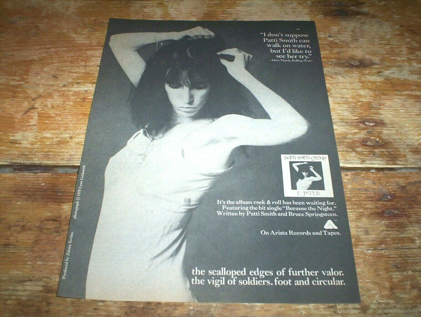 PATTI SMITH ( EASTER ) 1978 Vintage ARISTA Records magazine PROMO Ad NM-