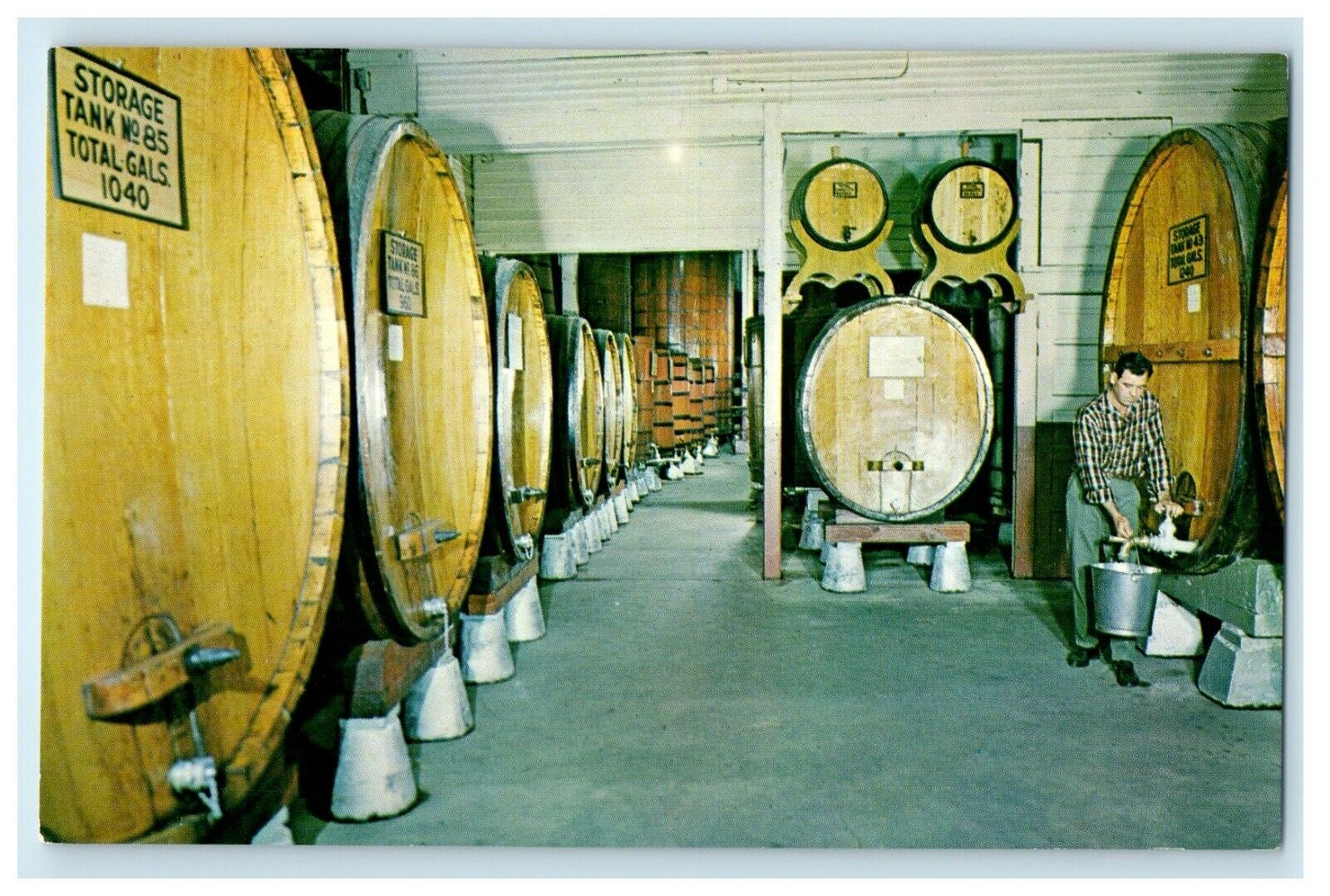 c1960s Los Angeles California CA, San Antonio Winery Storage Tank Postcard