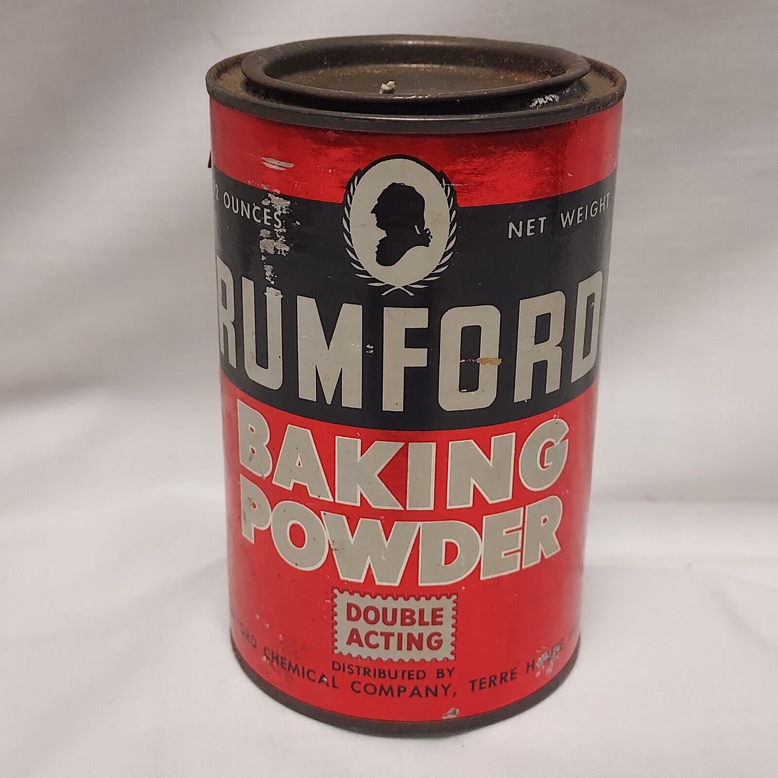 Vintage Rumford Baking Powder Tin 12 Oz Empty