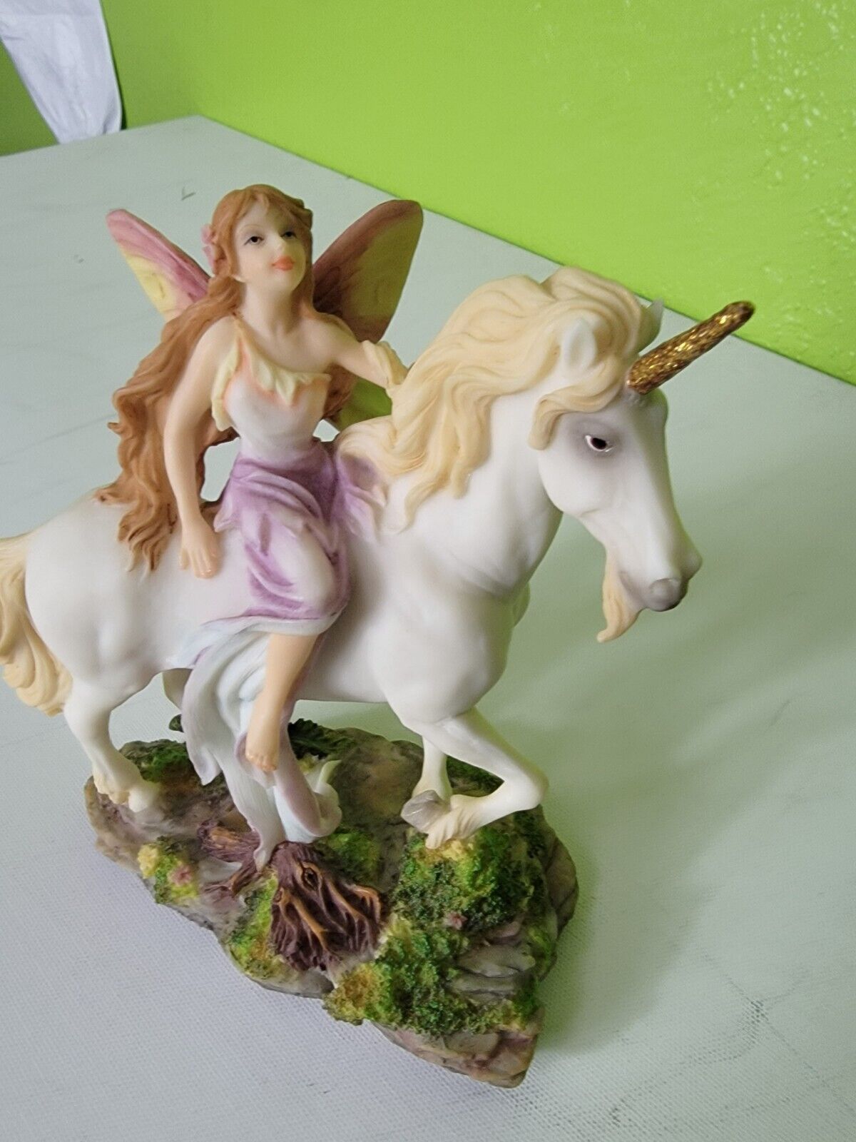 Summit Collection Fairy Riding Unicorn Statue  Figurine Fantasy Medieval 