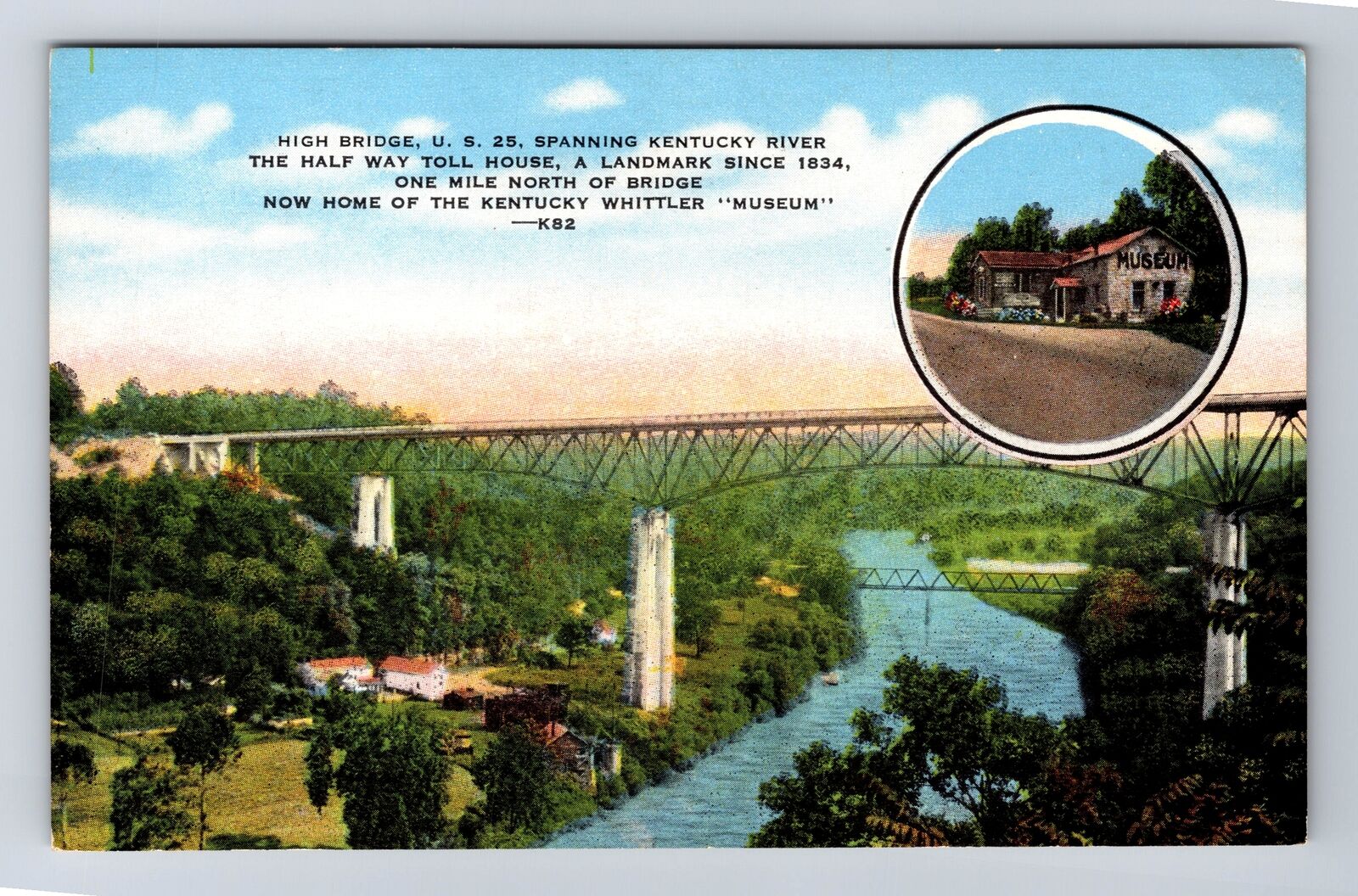 KY-Kentucky, High Bridge US 25, Antique, Vintage Postcard