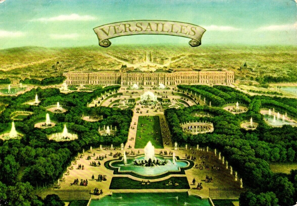 Panorama Versailles France Postcard